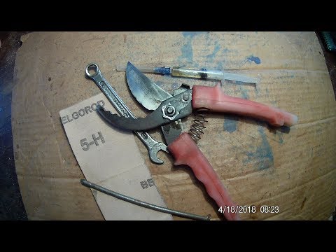 правильно затачиваем садовые ножницы