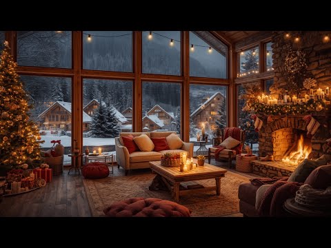Cozy Christmas Fireplace 2025 | Soft Piano Music & Crackling Fire Ambience for Sleep