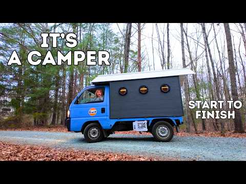 I Built a Tiny Camper on a Japanese Kei Truck (Start to Finish)
