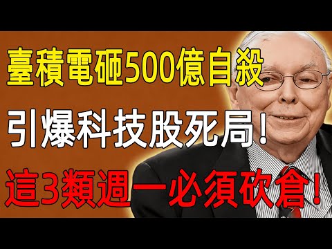 重演2000年崩盤？臺積電狂砸500億是“自殺”？產能過剩引爆“科技股死局”！主力資金週末大逃亡，這3類“偽AI”週一必須砍倉！#查理芒格 #財經 #投資 #價值投資 #財富流