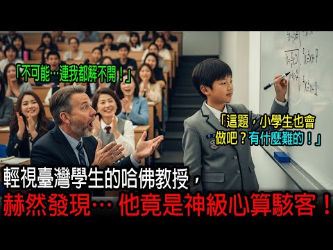 [海外感人故事]  嘲諷臺灣少年是「無知的亞洲人」，哈佛教授沒想到，他竟是超越計算機的神算天才與頂級駭客。眼前發生的事情讓他震驚…｜有聲書｜AI故事