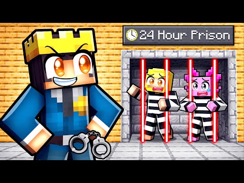 Locking Friends in a 24 HOUR PRISON in Minecraft!