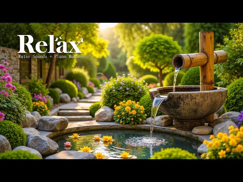 Relaxing Music for Healing + Water Sounds 🌿 Relaxing Music for Stress Relief, Deep Sleep, Meditation