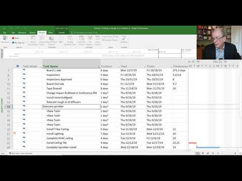 MS Project Tutorial 7 Inserting Changes Into a Project Schedule using MS Project