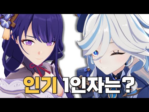 유저들이 뽑은 원신 최고의 인기 캐릭터
