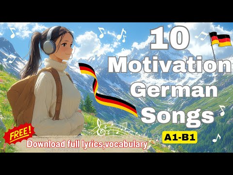 10 Easy German Motivation Songs (A1–B1) 🎵 Learn German with Music + Lyrics & Vocabulary
