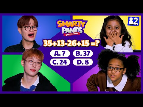 (CC) K-pop idols go head to head against kids⚡| SMARTY-PANTS! | AB6IX & P1Harmony