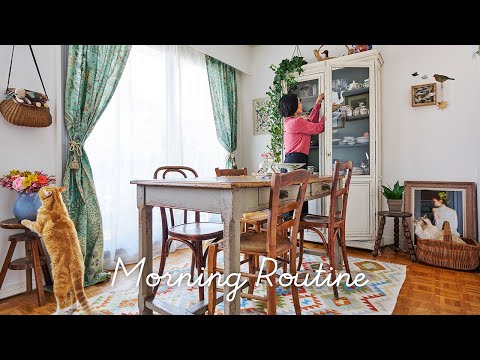 AM5:30、早起きで心地よい生活習慣を整える初夏のモーニングルーティン｜炊き立てごはんで朝食｜朝のスキンケア＆お気に入りメイクアイテム｜重曹でパスタを中華麺にする焼きそばレシピ