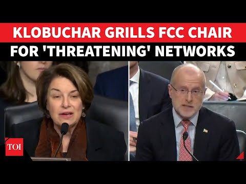 Amy Klobuchar Clashes With FCC Chair Brenden Carr; 'What If Kimmel Said This, Not Trump?'