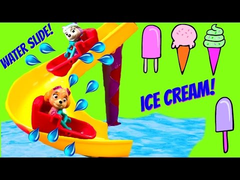 Pups Go on a Water Slide and Eat Ice Cream