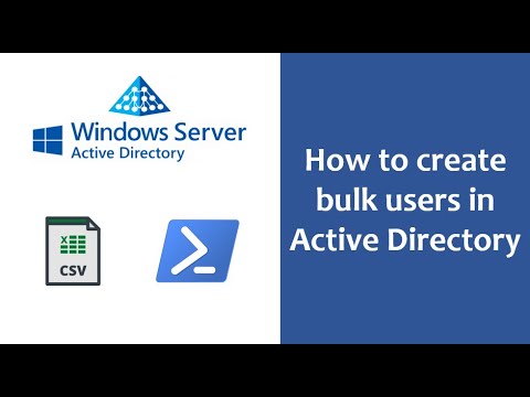 Creating multiple / bulk users in "Active Directory" using CSV file & PowerShell
