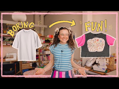 upcycling old t-shirts and making them AWESOME again (sewing vlog)