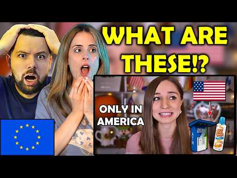 European Couple Reacts to 7 things I had NEVER SEEN before I came to the USA