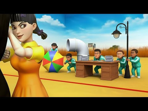 Squid Game vs Scary Teacher 3D | Furniture Hide and Seek Green Light Red Light 5 Times Challenge