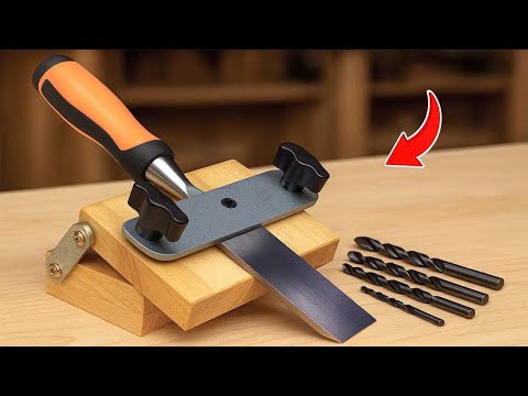 Many people make this mistake! Sharpen your drill bits like new with this DIY wooden tool