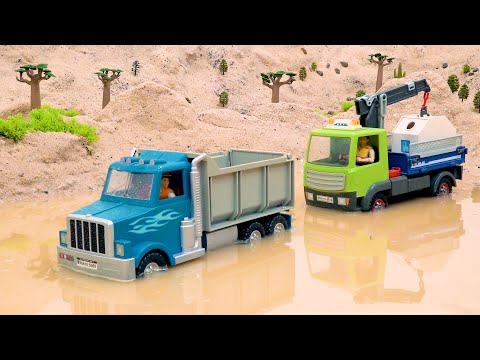 Truck, Crane Truck and Underwater Snake | Funny Toy Car Story