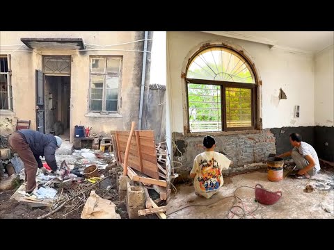 A young man bought a dilapidated house and gave it to his mother after renovating it  Part 01