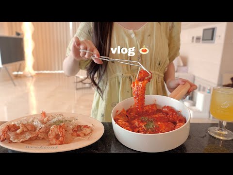 Home-cooked meals & crispy shrimp | Long-distance life abroad with my pilot husband 🍚🦐💭