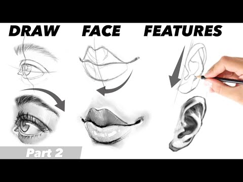 DRAW Eyes, Nose, Lips, Ears | Part 2: 3/4 View