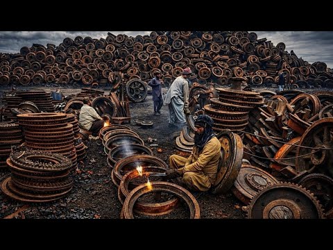 Transforming Giant Train Wheels into Other Industrial Marvels – Inside the Factory
