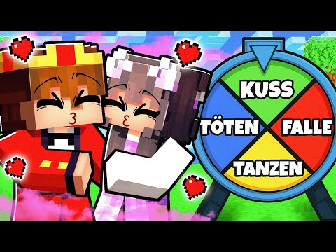 Drehe das GLÜCKSRAD, um eine Aufgabe in Minecraft zu erhalten!