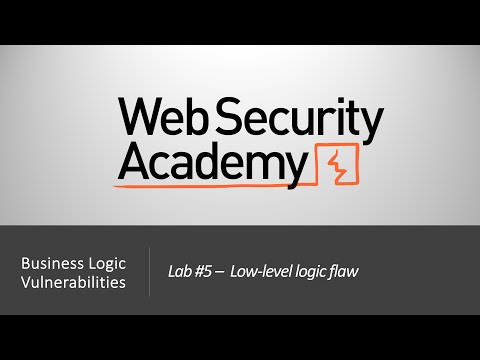 Business Logic Vulnerabilities - Lab #5 Low Level Logic Flaw | Long Video