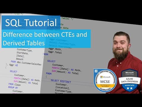 SQL Tutorial - Difference between CTEs and Derived Tables