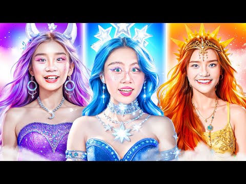 Moon Girl, Sun Girl And Star Girl At Party! Who Will Be The Winner?