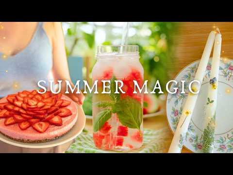 Magical Summer Days π Pressed Flower Candles, Breakfast Cheesecake & A Very Exciting Announcement!!