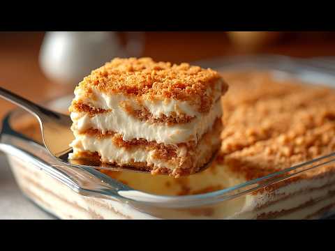 The Creamiest No-Bake Cake — With a Crispy Crumb Twist!