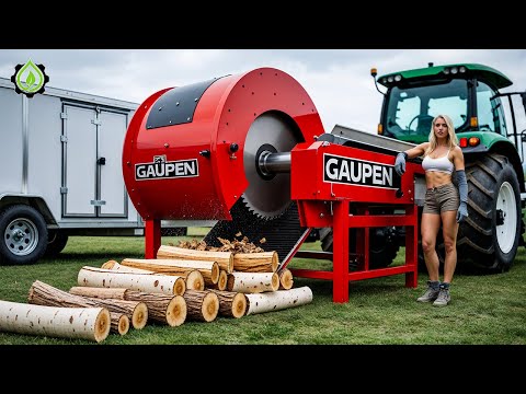 Fastest Automatic Firewood Processing Machine | Dangerous Big Chainsaw Cutting Tree machines #9