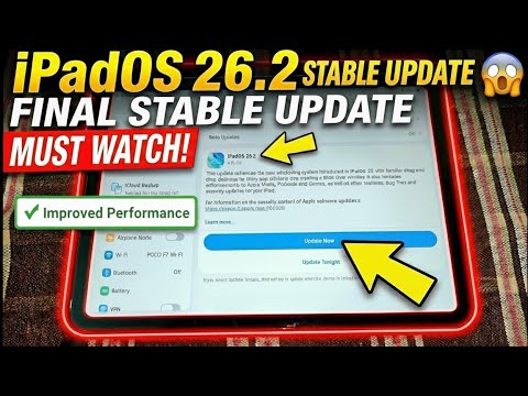 iPadOS 26.2 Final Update is Here! What's New 🚀 Installed on iPad 11th gen | Performance & Changes