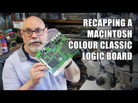 Recapping a Macintosh Color Classic Logic Board