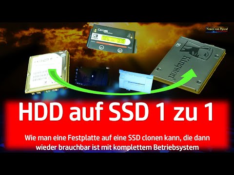 Festplatte 1 zu 1 auf SSD kopieren bzw. clonen * Schnell und sicher * Inkl. Partition anpassen