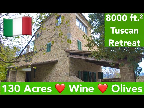 📍TUSCANY MOUNTAIN RETREAT | 8000 Sq Ft Home + 130 Acres for €850K! 🇮🇹 | Ex-Architect’s Dream Escape