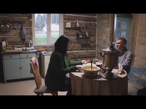 Cozy day in the Forest Village. Cooking homemade dumplings. Harvesting firewood