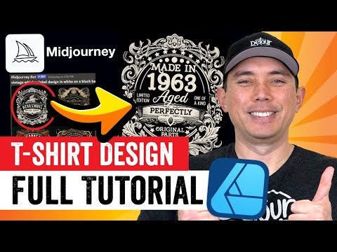 AI Art T-Shirt Design With MidJourney & Affinity Designer. Step by Step Tutorial.