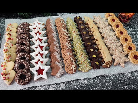 1 Dough - 10 different COOKIES! Completely different in taste! Easy and delicious Christmas cookies