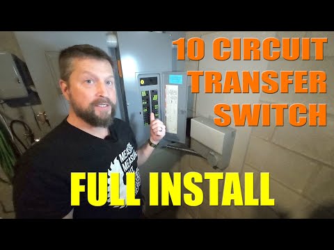 Installing A 10 Circuit Transfer Switch: Reliance Controls Model Number 310CRK