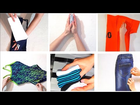 How to FOLD CLOTHES COMPACTLY with the help of KonMari's method (english subtitles)