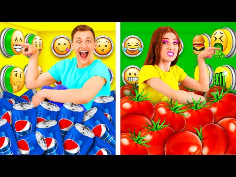 1000 Mystery Buttons Challenge Only 1 Lets You Escape | Cool Creative Hacks by PaRaRa Challenge