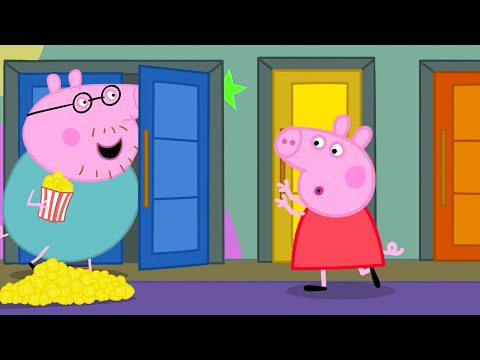 Peppa Pig Finds a SECRET Cinema Door🤫 | Peppa & George:Movie Hide and Seek🐽| Tales | Full Episodes