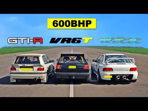PULSAR GTI-R vs VR6T GOLF 2 vs IMPREZA TYPE RA: TUNED EDITION