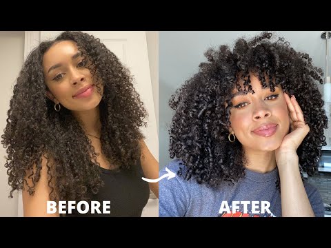 Cutting My Curly Hair At Home (type 3c)