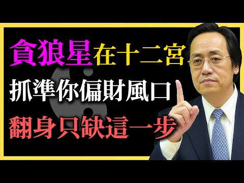 倪海廈：貪狼星在十二宮，抓準你的偏財風口！翻身只缺這一步！你走對財運了嗎？#紫微鬥數#貪狼星#命理#偏財運#倪海廈#翻身命盤#翻身契機#命理改運#十二宮解讀#鬥數看財運#人生規劃#流年運勢