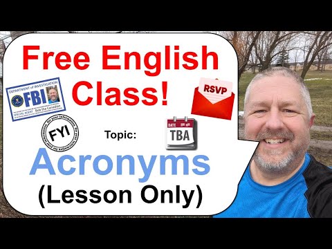 Let's Learn English! Topic: Acronyms! ππ°οΈπ₯οΈ (Lesson Only)
