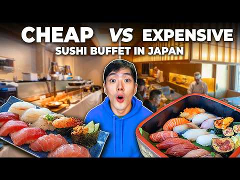 Cheap VS Expensive Sushi Buffet in Japan!