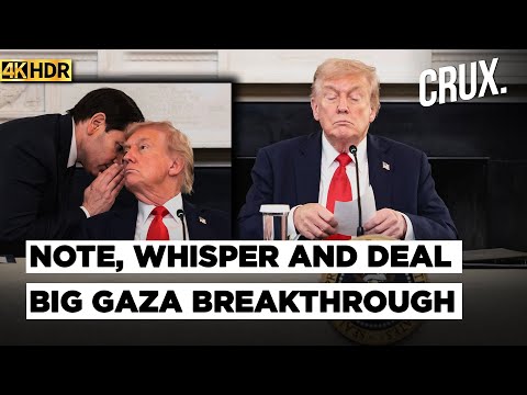 'Approve Truth Social Post' Marco Rubio Passes Secret Note To Trump On Gaza Peace Deal | VIRAL | 4K