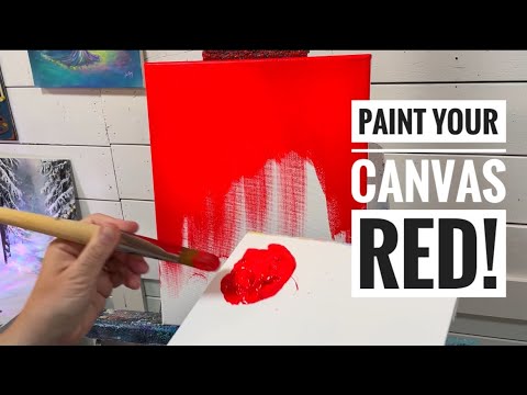 Why You Should Paint Your Canvas Red! A GLOWING Tutorial In Acrylics