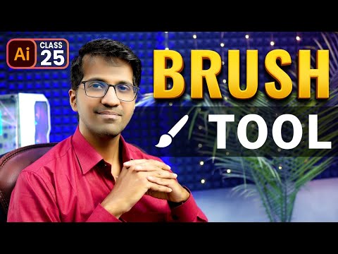 Paint Brush Tool in Adobe Illustrator | Class 25